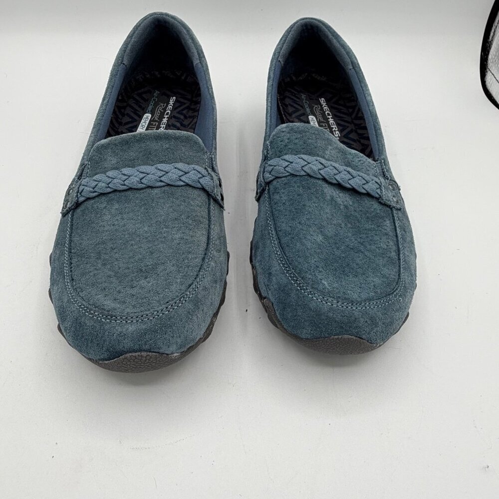 Skechers - Suede Slip-On Shoes - Bikers Of Melbourne. 10 Medium. Blue - Picture 2 of 9